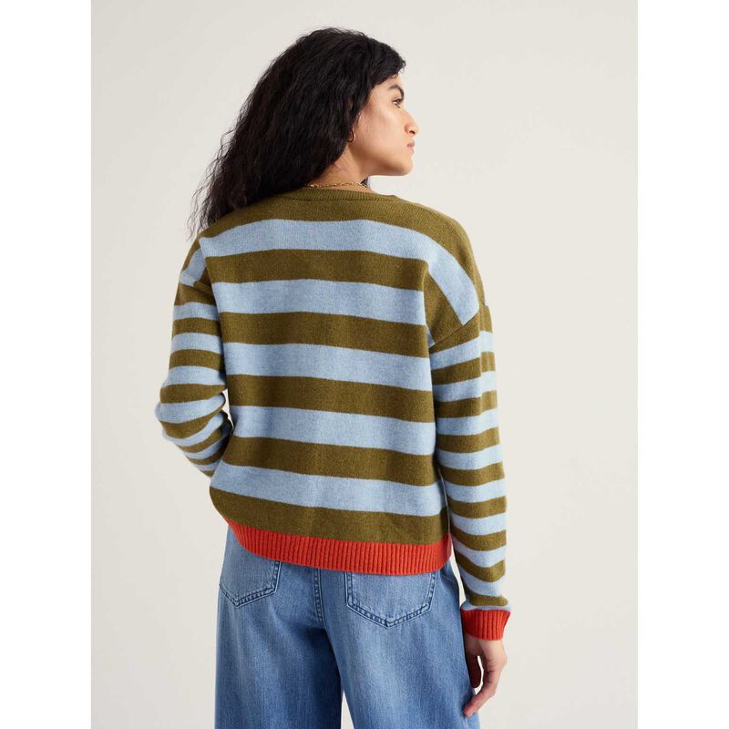 Seasalt Cornwall Pinwell Cardigan - Bright Shape Seagrass Mix image number 1